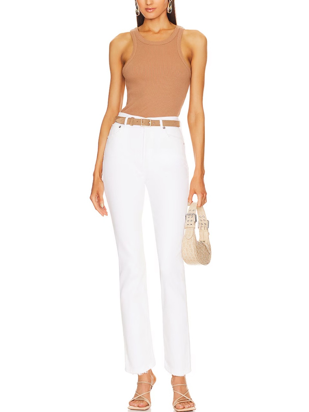 Agolde White Straight-Leg Jeans